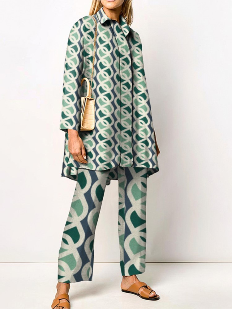 Street Fashion China Girl - Autumn New Loose Vintage Printed Pant