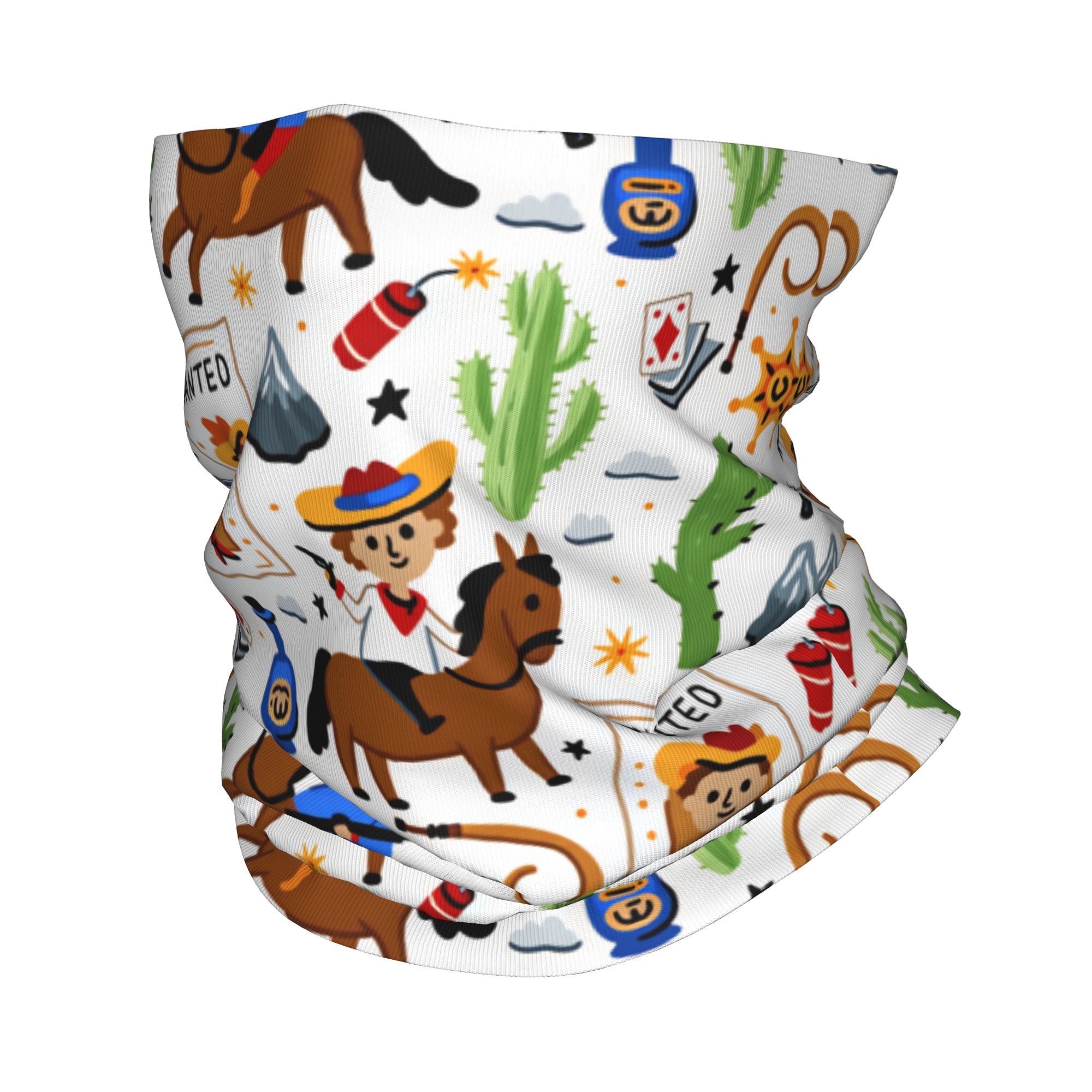 Balaclava Face Mask - Cartoon Kids Western Cowboy Balaclava Hunting