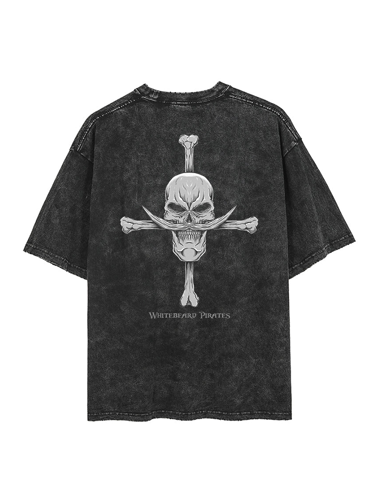 Street Fashion In Japan - One Piece Vintage Whitebeard Pirates Graphic
