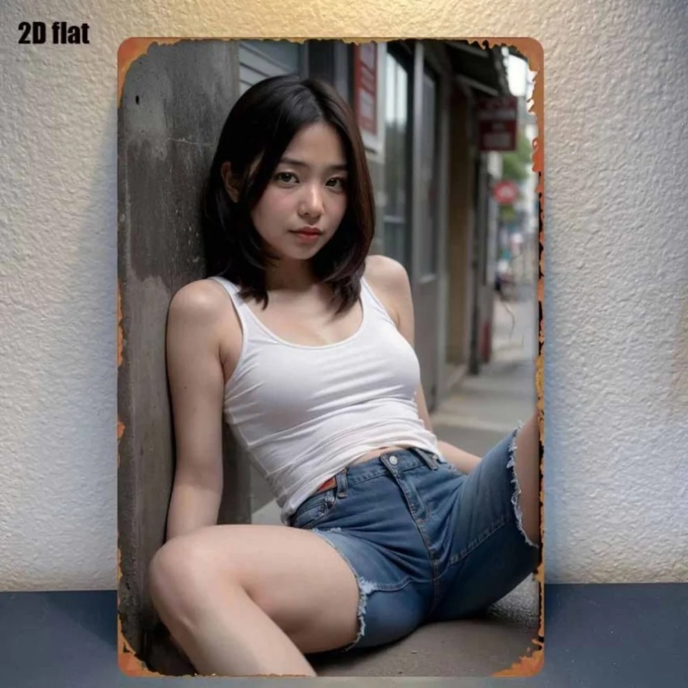 New Trendy HD Metal Wall Art - - đánh giá và giá Asian Street Fashion Girls