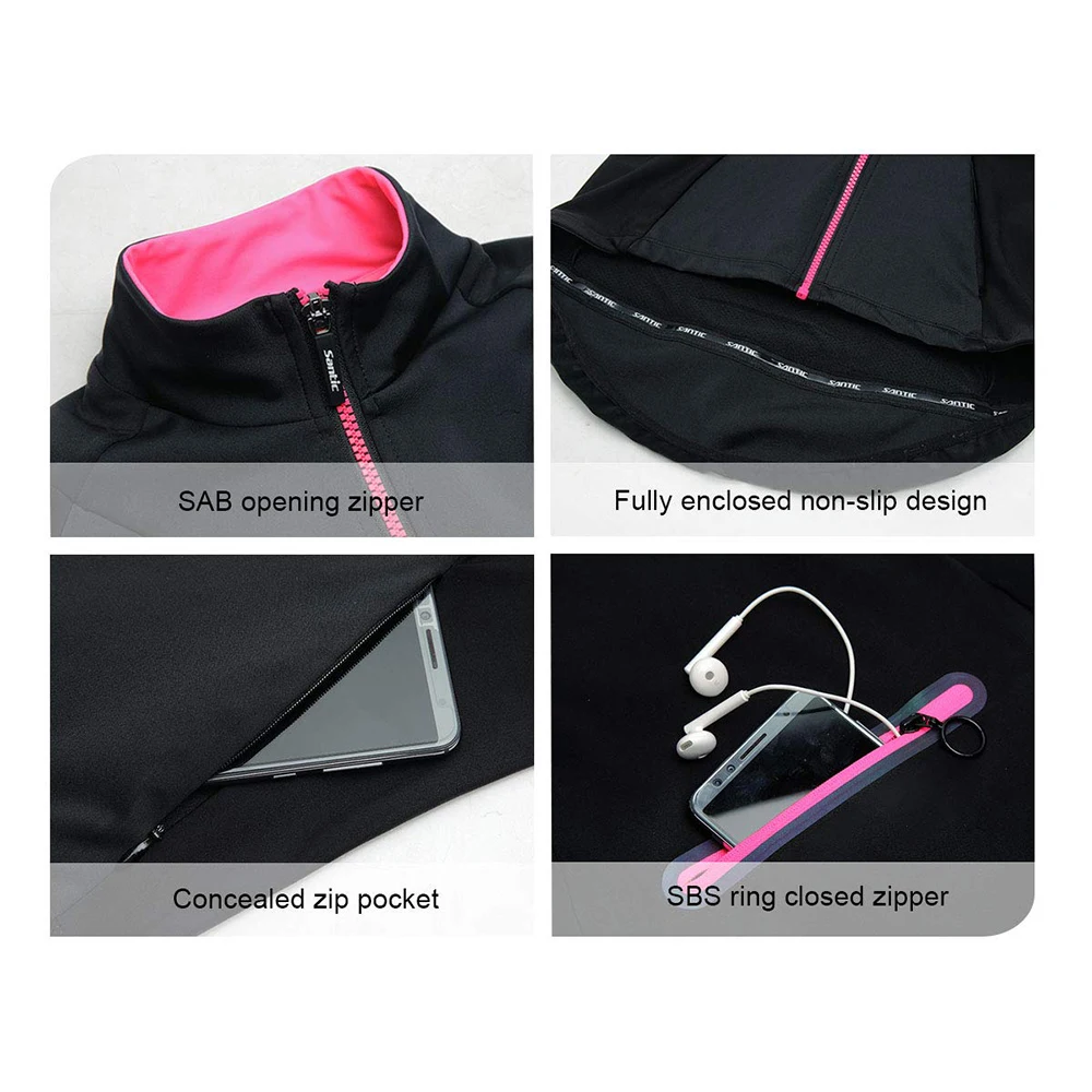 Santic Womens Fleece Bike Coat - đánh giá và giá Windbreak Shell Jacket