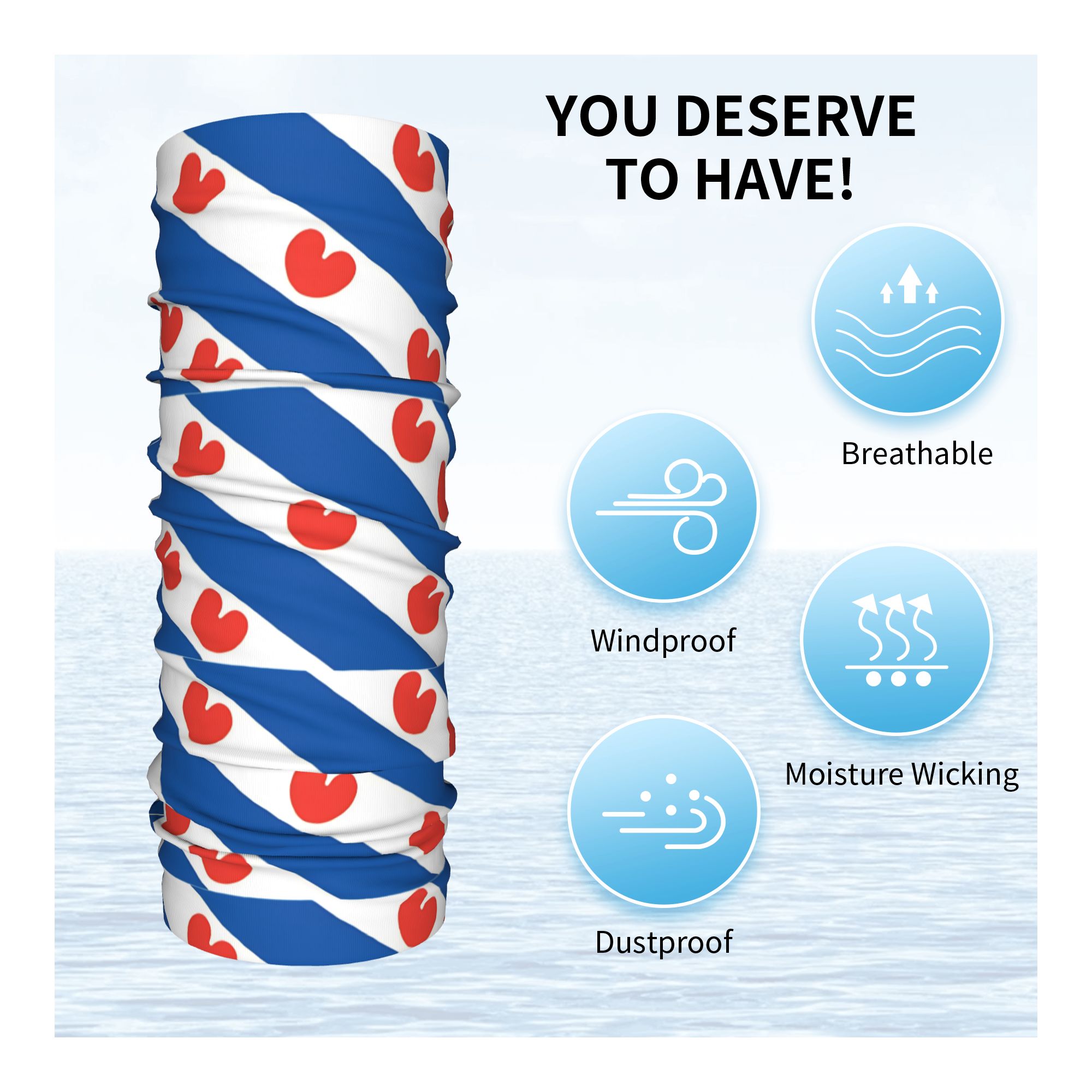 Friesland Flag Bandana  Vintag - đánh giá và giá Balaclava Face Mask