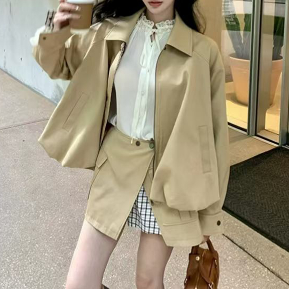 TWOTWINSTYLE Khakl Spliced Poc - đánh giá và giá Street Fashion Jacket