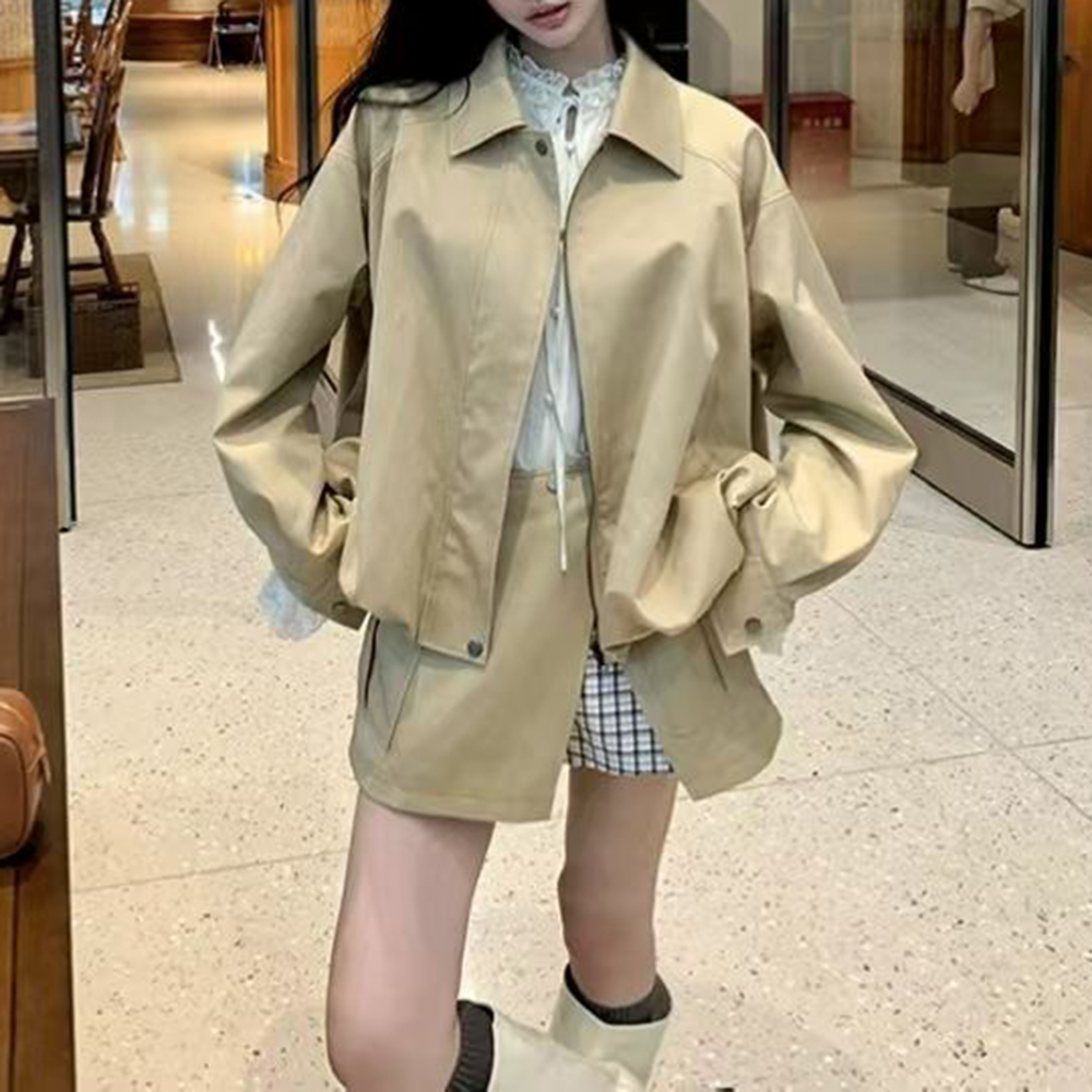 TWOTWINSTYLE Khakl Spliced Poc - đánh giá và giá Street Fashion Jacket
