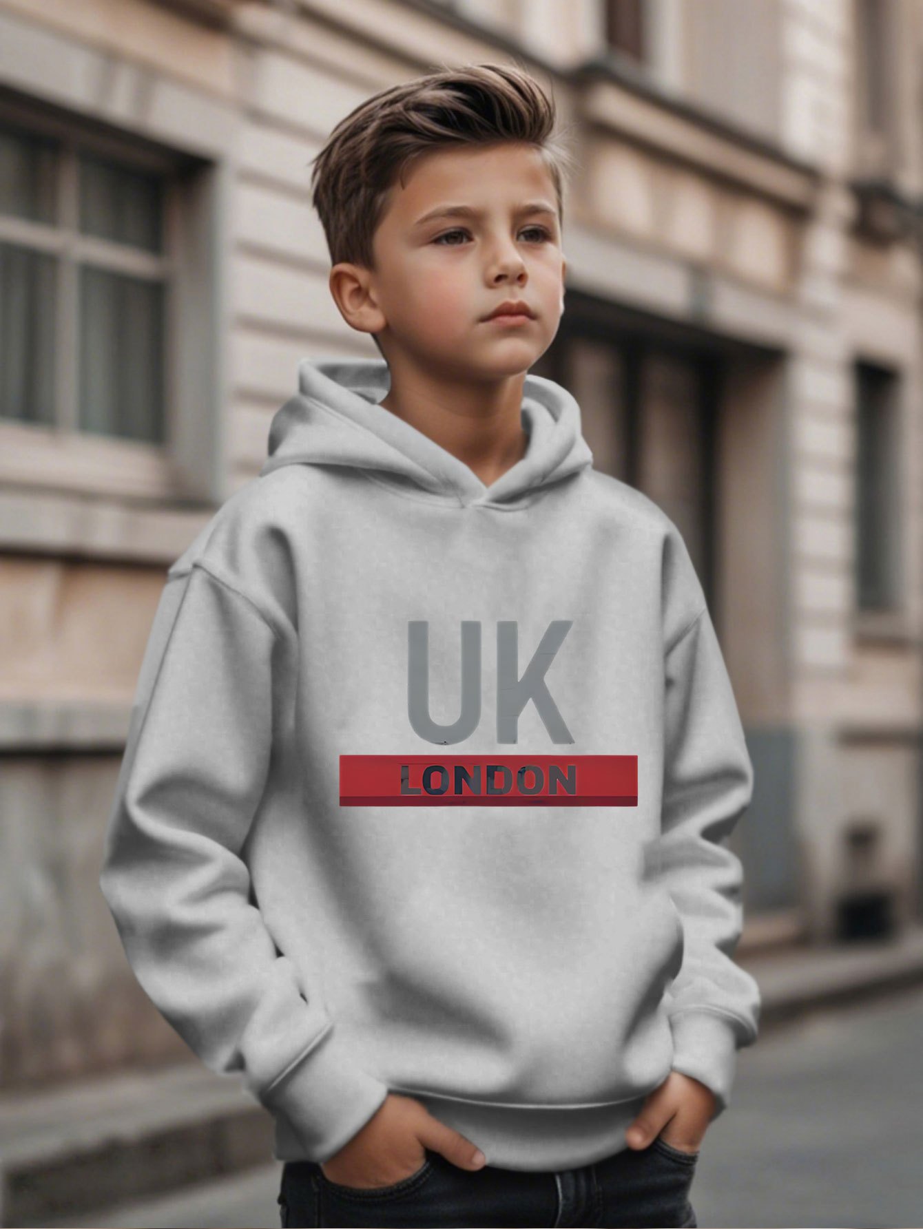UK London Printed Hoodie Boys' - đánh giá và giá Street Fashion Uk
