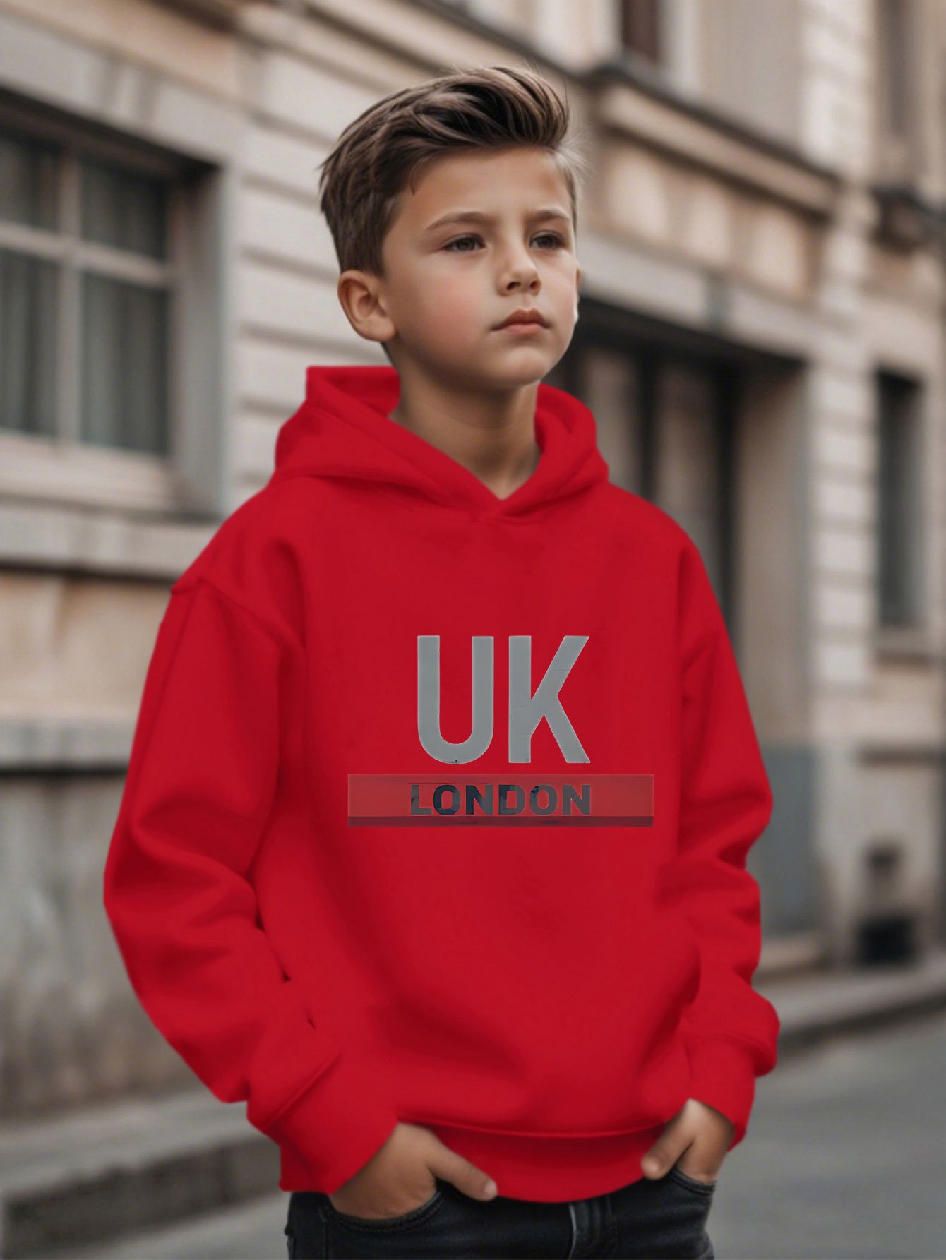 UK London Printed Hoodie Boys' - đánh giá và giá Street Fashion Uk