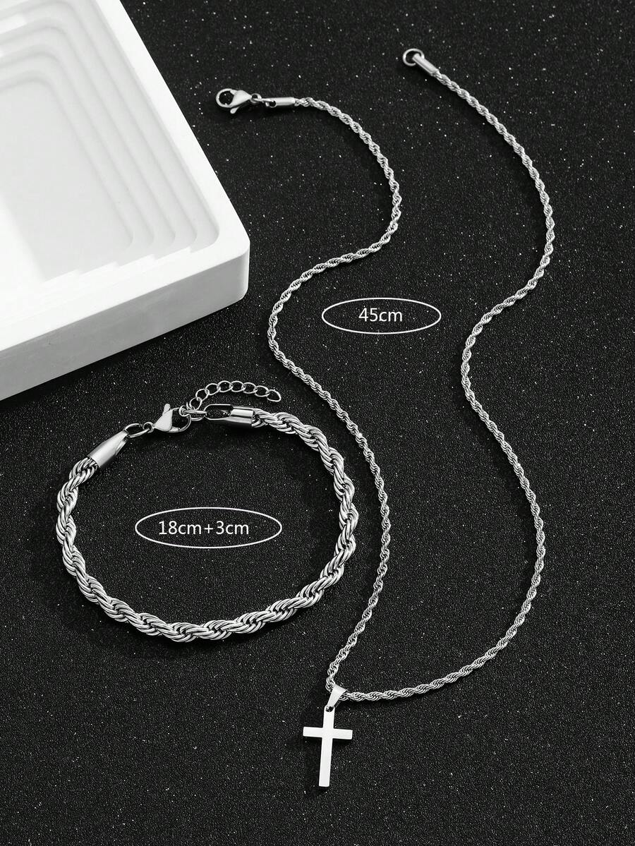 1 Set Stainless Steel Cross Pe - đánh giá và giá Street Fashion Hip Hop