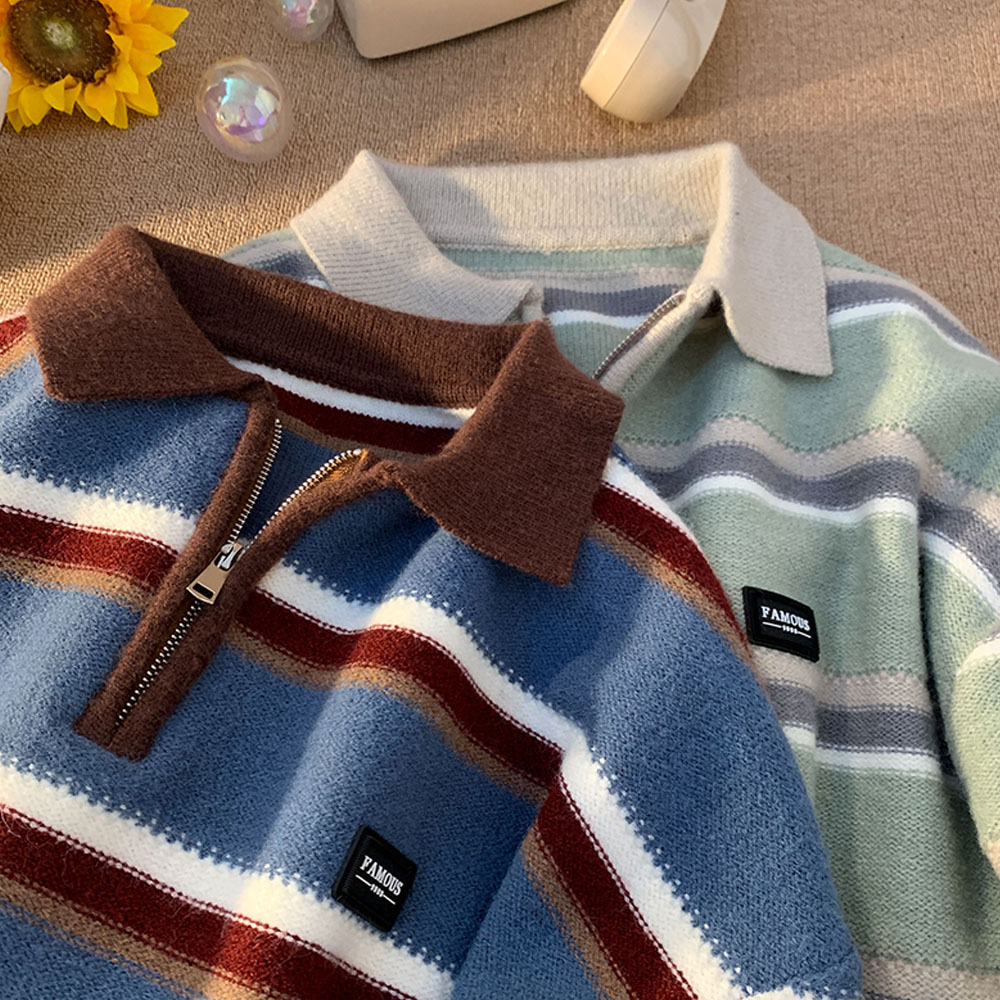 Japan Men's Y2K Knitted Warm P - đánh giá và giá Street Fashion In Japan