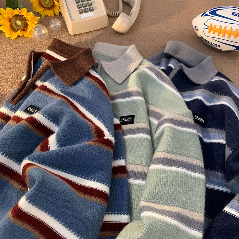 Japan Men's Y2K Knitted Warm P - đánh giá và giá Street Fashion In Japan