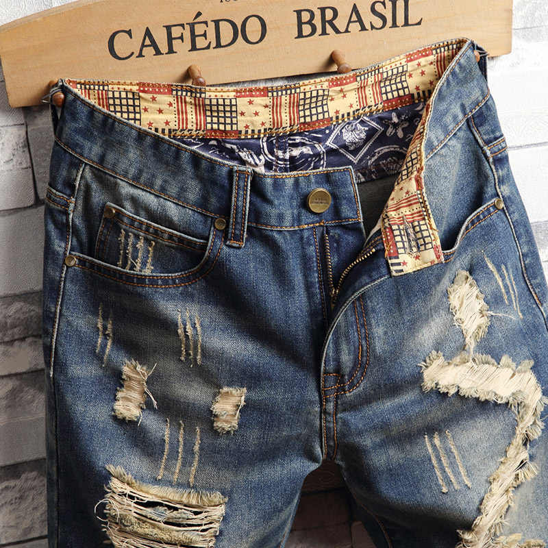 Ripped Hip-hop Denim Shorts Me - đánh giá và giá Street Fashion Hip Hop