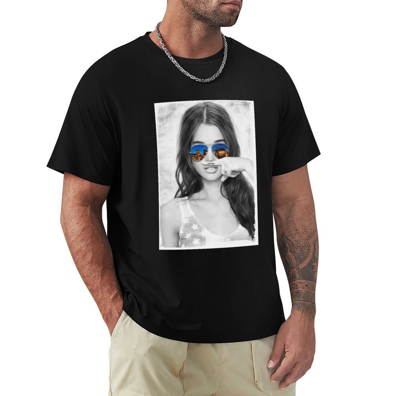 Original Mustache Girl Graphic - đánh giá và giá Street Fashion Co