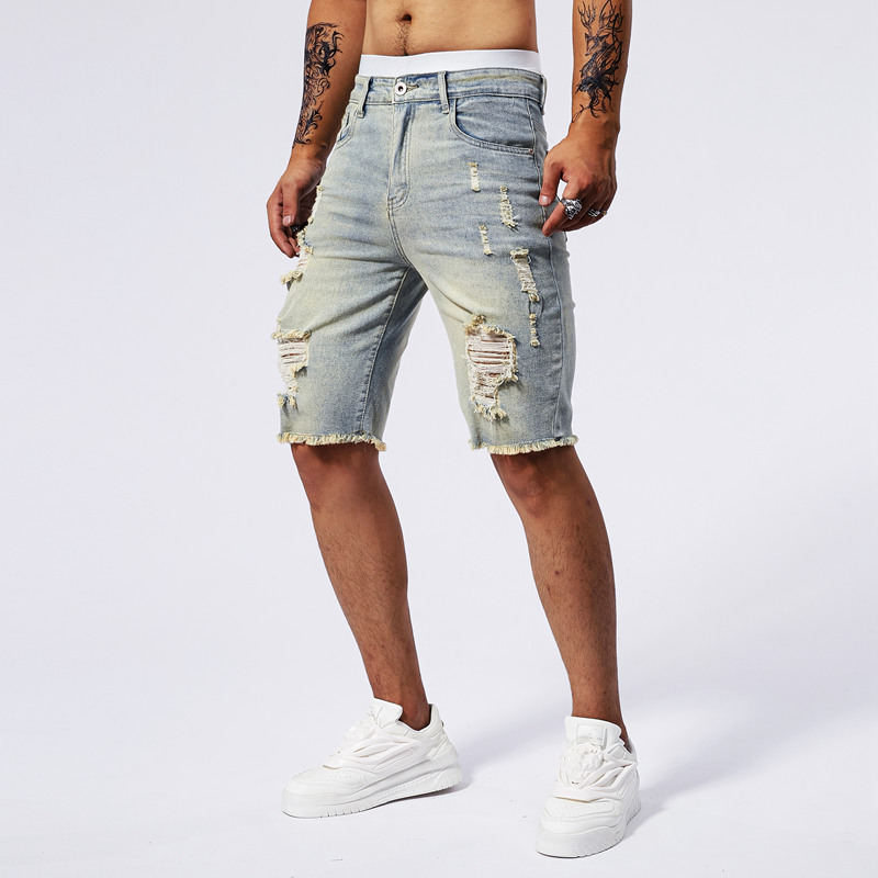 2025 Summer New Men's Ripped D - đánh giá và giá Street Fashion Brand