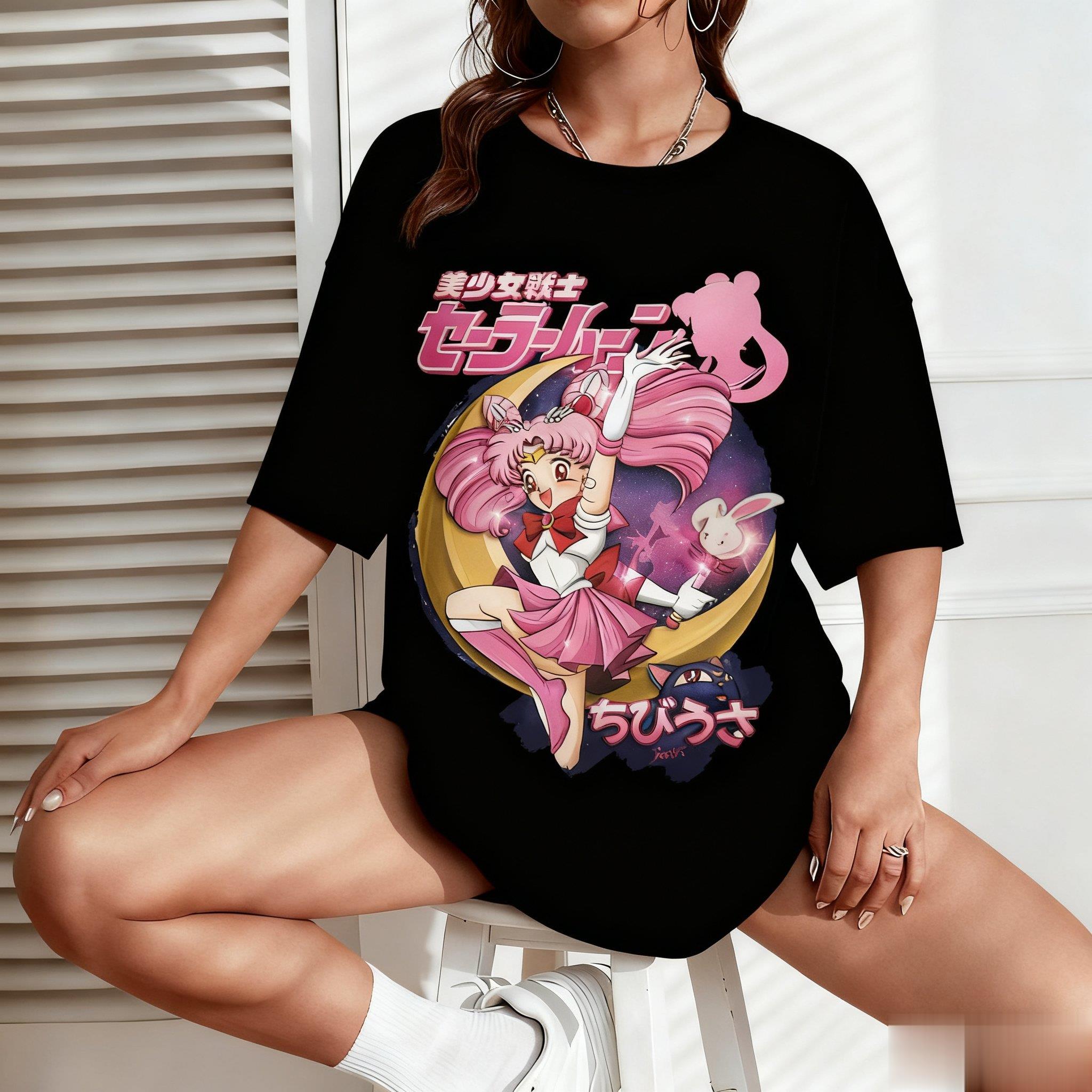 Sailor Moon Anime Print Men Wo - đánh giá và giá Street Fashion In Japan