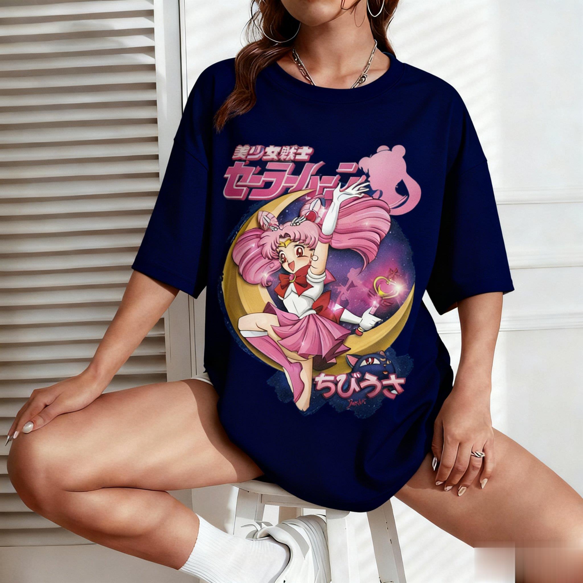 Sailor Moon Anime Print Men Wo - đánh giá và giá Street Fashion In Japan