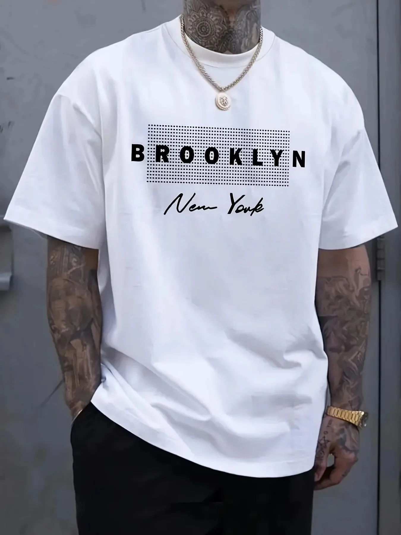 Men's New York Letter Printed  - đánh giá và giá Street Fashion In New York