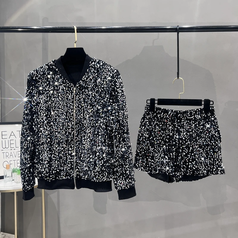 Premium Sequined Coat Women's  - đánh giá và giá Street Fashion Jacket