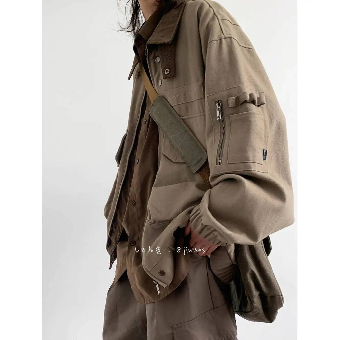 Man Jacket Spring Autumn Loose - đánh giá và giá Street Fashion In Japan