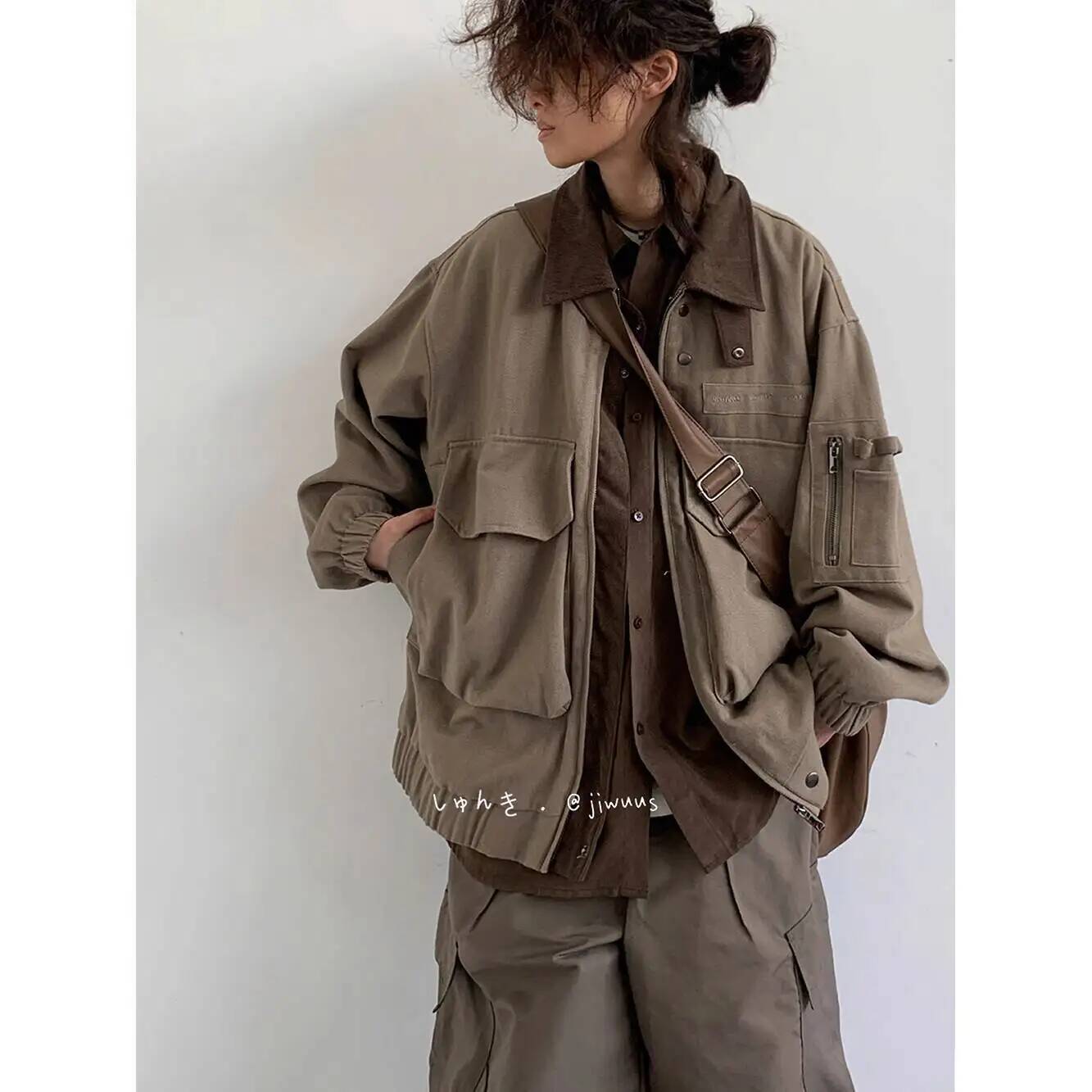 Man Jacket Spring Autumn Loose - đánh giá và giá Street Fashion In Japan