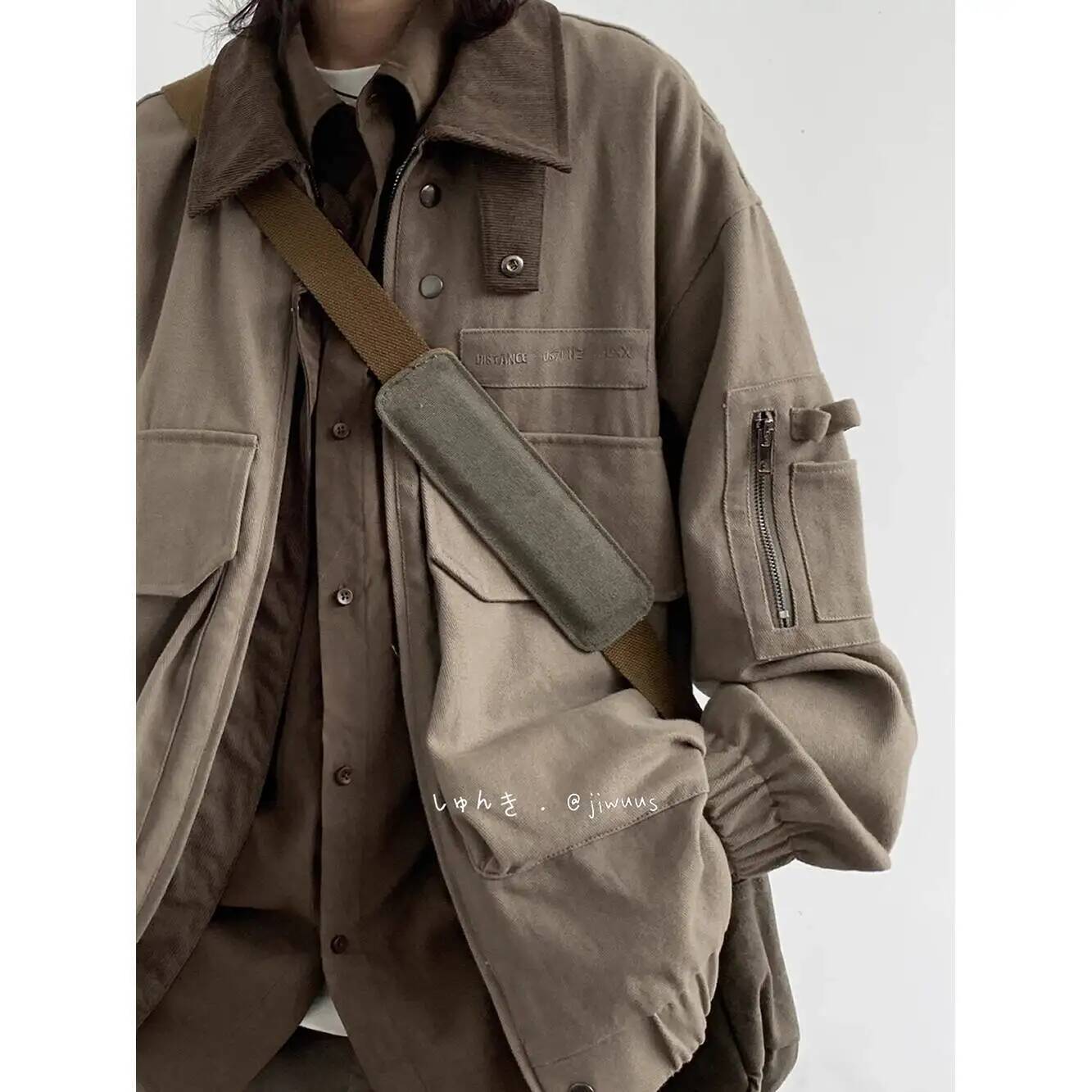 Man Jacket Spring Autumn Loose - đánh giá và giá Street Fashion In Japan