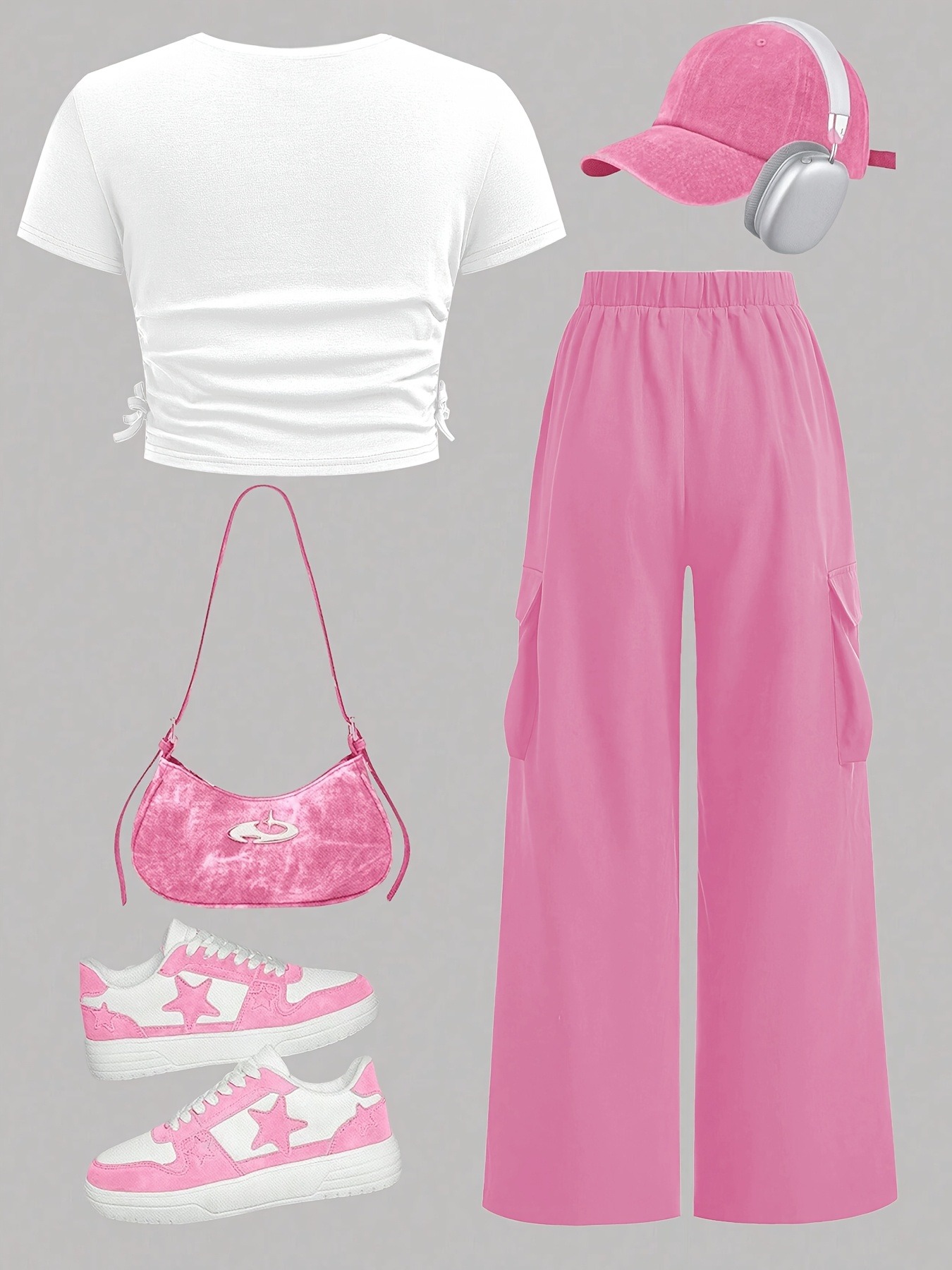 Trendy Girls 2Pcs Co-Ord, Whit - đánh giá và giá Street Fashion Co