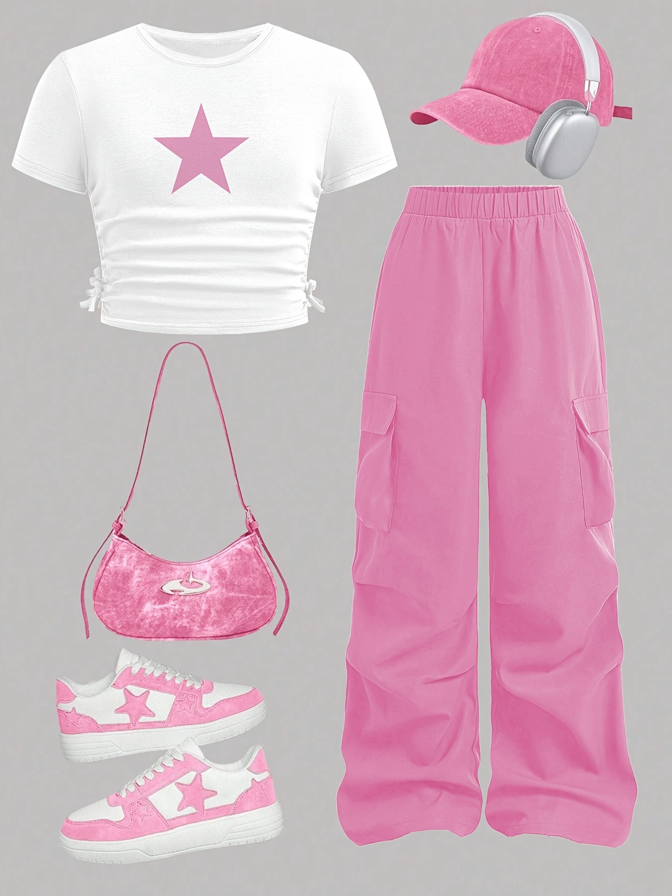 Trendy Girls 2Pcs Co-Ord, Whit - đánh giá và giá Street Fashion Co