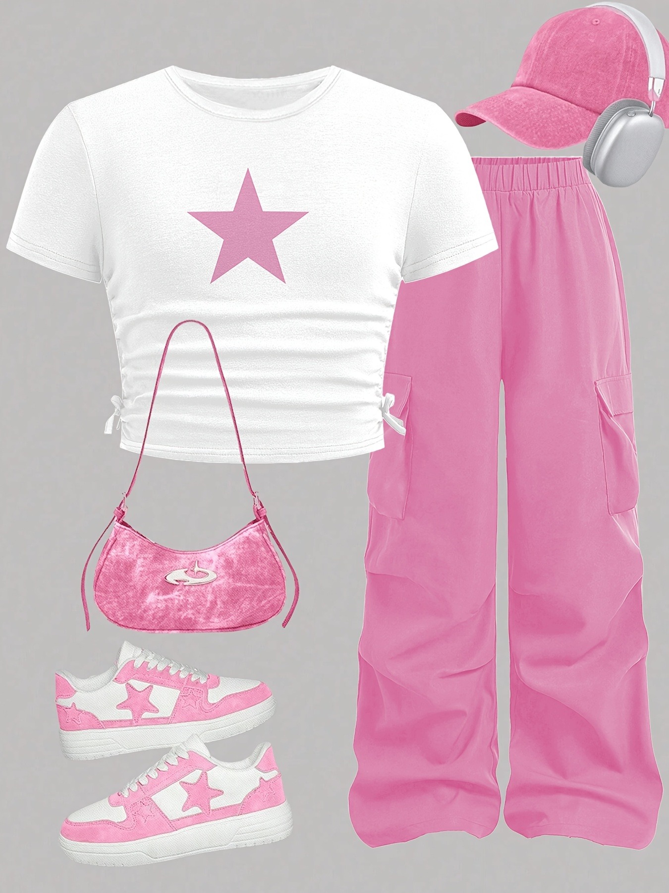 Trendy Girls 2Pcs Co-Ord, Whit - đánh giá và giá Street Fashion Co