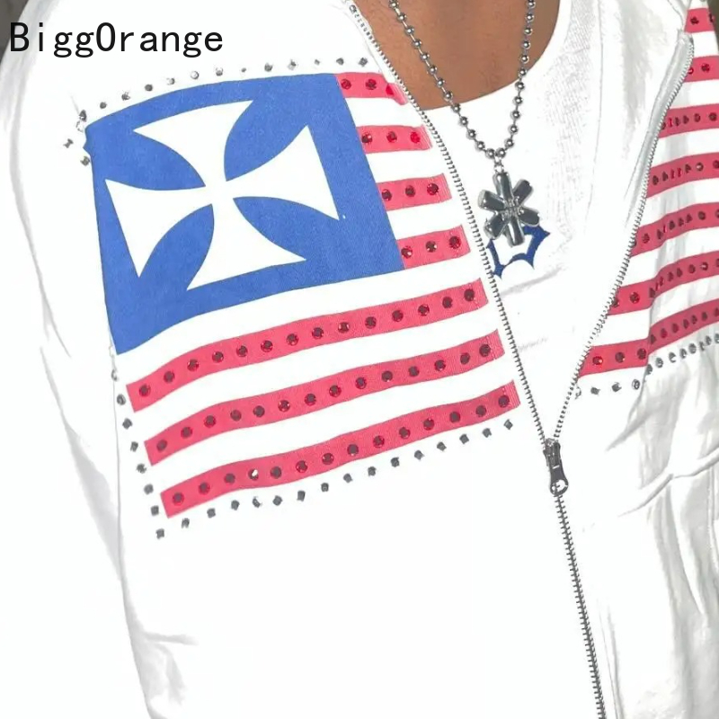 Sweatshirt coat rhinestone emb - đánh giá và giá Street Fashion Elements