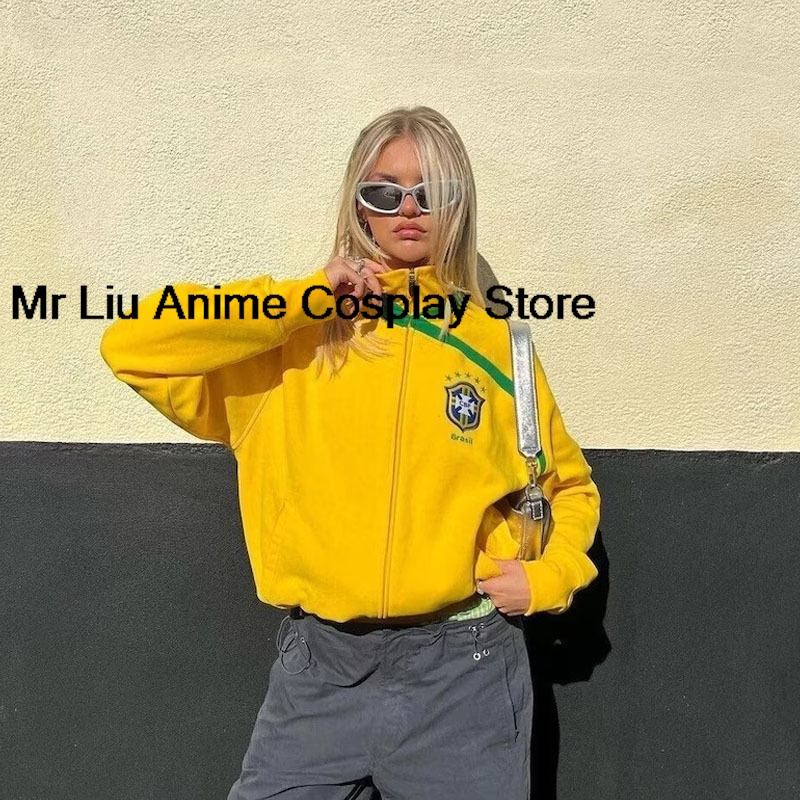 Y2k Brasil Flag Jacket Retro F - đánh giá và giá Street Fashion Brazil