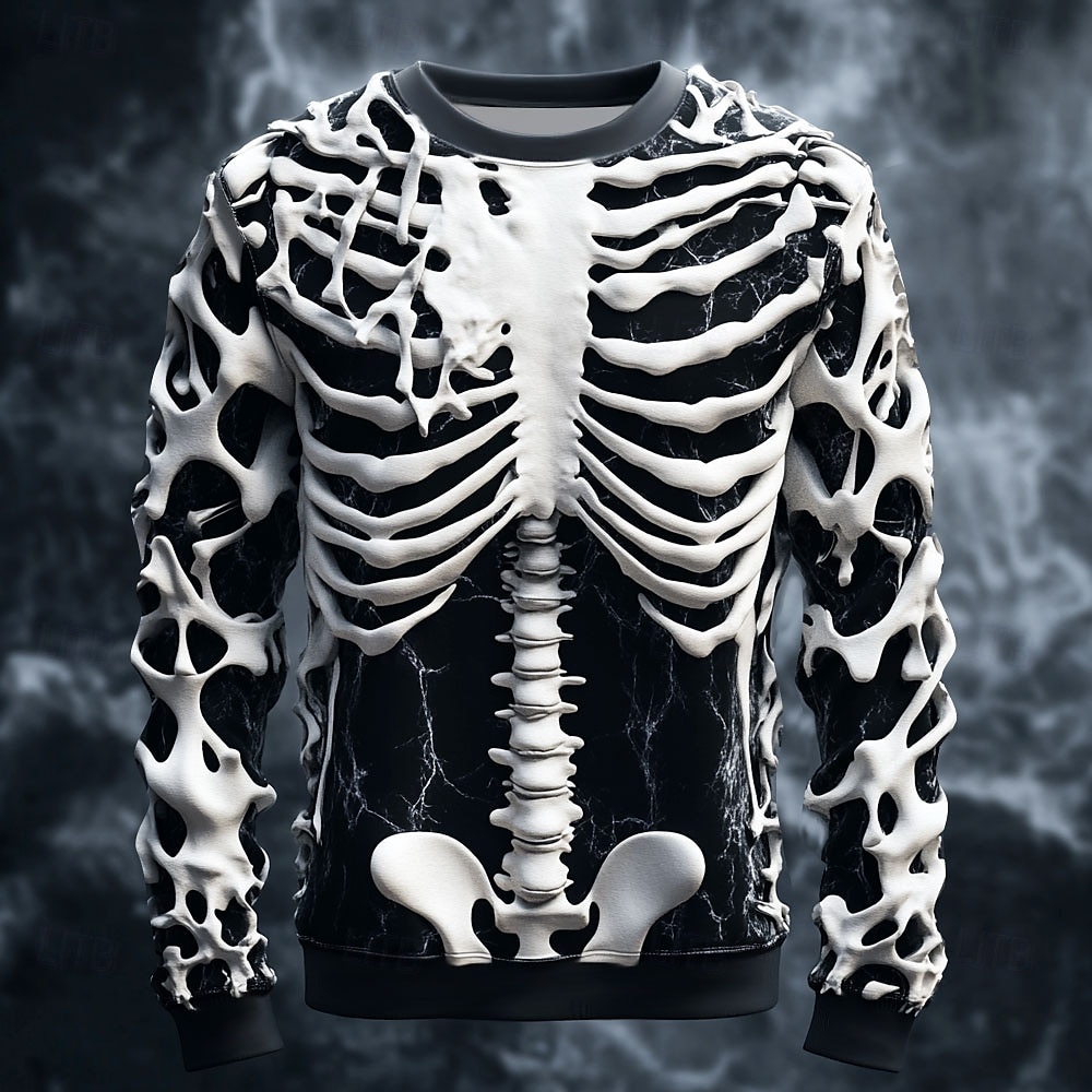 Funny 3D Skull Print Men's T-s - đánh giá và giá Street Fashion Hip Hop