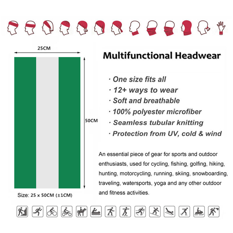 Nigeria Flag Bandanna Women Ne - đánh giá và giá Balaclava Face Mask