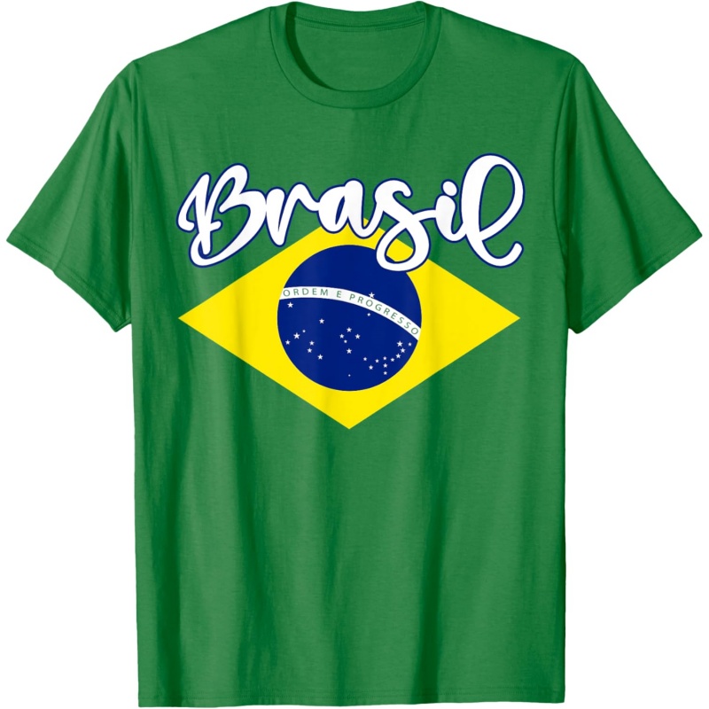 3D Printed Brazil Music T-Shir - đánh giá và giá Street Fashion Brazil