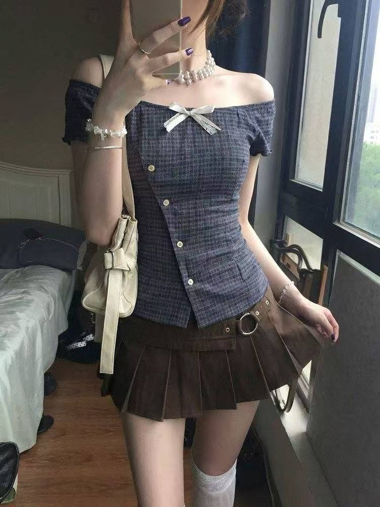Retro Ruffle Blouse Women Japa - đánh giá và giá Street Fashion In Japan