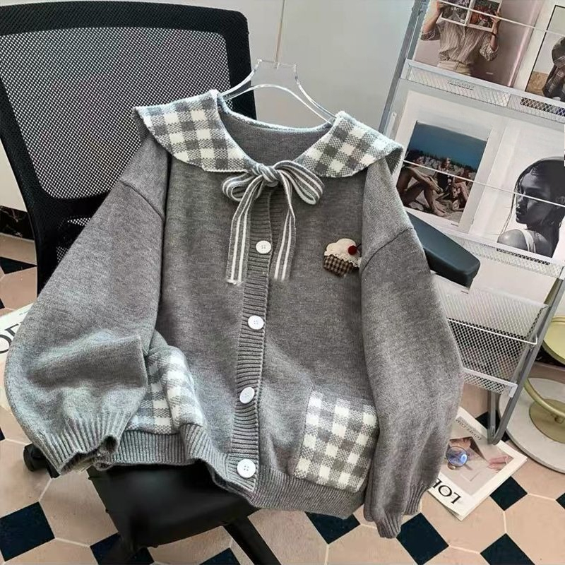 Retro Sweet Knitted Outerwear  - đánh giá và giá Japanese Street Fashion Female